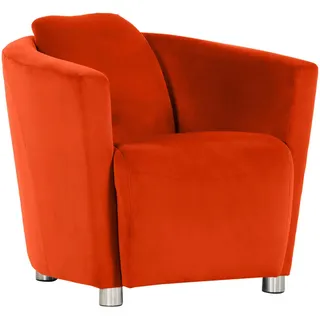 Cocktailsessel , Orange , Textil , 72x72x85 cm , Stoffauswahl , Wohnzimmer, Sessel, Cocktailsessel
