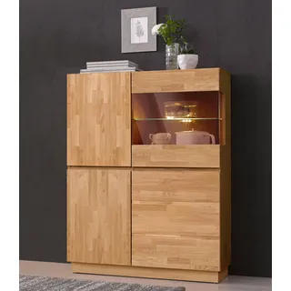 Home Affaire Highboard »Laima« Vitrine, Höhe 120 cm, teilmassiv, FSC®-zertifiziert,