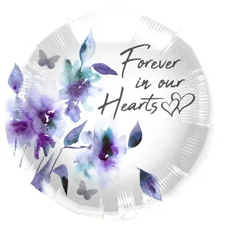 Folat 67944 - Folienballon für immer in unseren Herzen - 45 cm, Weiß