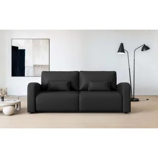 OTTO home Schlafcouch Polyester 3-Sitzer Schwarz