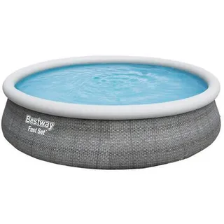 P & B Poolset 57372Gs , Blau, Grau, Weiß , Kunststoff , 107 cm , Freizeit & Co, Pools & Wasserspaß, Pools, Aufstellpools