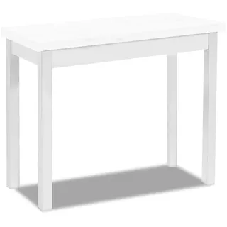 ASTIMESA Küchentisch ohne Schublade und Platte aus laminiertem Holz, weiß, 80 x 40 cm bis 80 x 80 cm