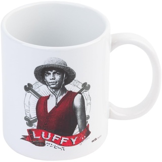 Grupo Erik Tasse Kaffeetasse One Piece Manga Kaffeebecher - Monkey D. Luffy Teetasse Fassungsvermögen 350ml - Offizieller Netflix One Piece Merch