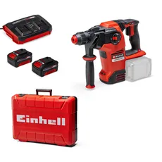 Einhell Akku-Bohrhammer HEROCCO 36/28 Power X-Change (Li-Ion, 2x 18 V, Twin-Pack, 3.2 Joule, 29 Nm, bürstenloser Motor, SDS+ Werkzeugaufnahme, inkl. E-Box, 2x 4 Ah Akku und Twincharger)