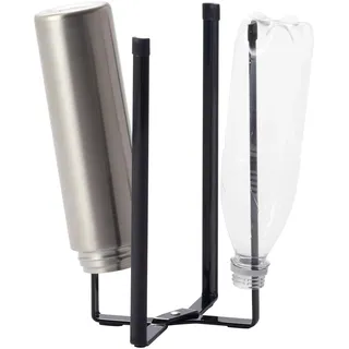 Yamazaki Abtropfhalter schwarz Trockenständer Abtropfständer Abtropfgestell für Flaschen