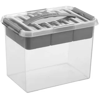 SUNWARE Q-line Aufbewahrungsbox 30 x 20 x 22,3 cm 20-tlg. grau/transparent
