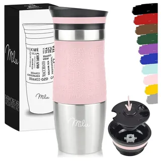 MILU Thermobecher 0,37 l Rosa 3 St.