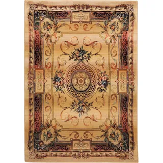 Teppich THEKO "Gabiro 856" Gr. 8, beige, B:300cm H:10mm L:400cm, Kunstfaser, Teppiche, Teppich, Kurzflor, Orient-Optik, auch als Läufer, Wohnzimmer