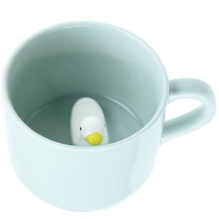 FakeFace Kreative Keramik Tasse 3D Tier Kaffeetasse Teetasse Kaffee Tee Funny Mug Cup Tasse Becher Coffee Mugs wunderbares Geschenk für Weihnachten/Geburtstag/Gedenktag-Ente