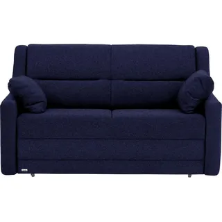 Sedda Schlafsofa , Blau , Textil , Uni , 152x88x91 cm , Austria Gütezeichen, AZO-frei , Lederauswahl, Stoffauswahl, Schlafen auf Sitzhöhe, Hocker erhältlich, Rückenfutter , Wohnzimmer, Sofas & Couches, Schlafsofas, Sonstige Schlafsofas