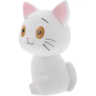 BESPORTBLE Katzen Spardose Kinder Stoßfest Aus Bruchsicherem Material Weiße Katze Mit Pfoten Motiv Sparbüchse Für Geburtstag Geschenk Und Dekoration