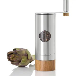 AdHoc MP54 Salzmühle oder Pfeffermühle mit Getriebeunterstützung PowerMill, Edelstahl | Akazienholz