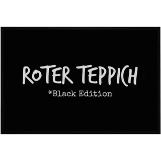 OM3® lustige Fußmatte mit Spruch - Roter Teppich - Black Edition - Hollywood L.A. - rutschfest & waschbar - 60x40cm -