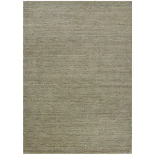 Rug and Roll Handwebteppich mit Seidenglanz, pflegeleicht, robust 90x160 cm , Grün , Textil , Uni , Rechteckig , 90x160 cm , für Fußbodenheizung geeignet , Teppiche und Böden, Teppiche, Webteppiche