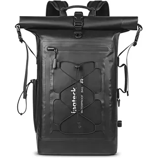 Inateck RollTop Rucksack Herren 30-35L Wasserdichter Multifunktionaler Organizer mit Abnehmbarem Schulterriemen Auslassventil Wasserdichtem Reißverschluss Für Radfahren Outdoor Wandern