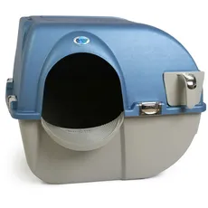 Omega Paw PR-RA15-1 Roll N Clean selbsttrennende selbstreinigende Katzentoilette, blau