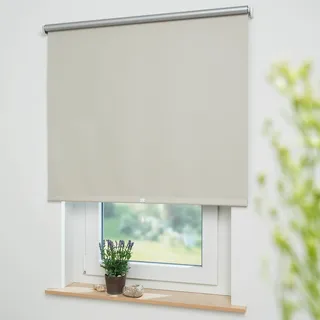 Liedeco Springrollo »Thermo-Rollo« verdunkelnd energiesparend freihängend Thermo-Rollo Hergestellt in Deutschland, beige