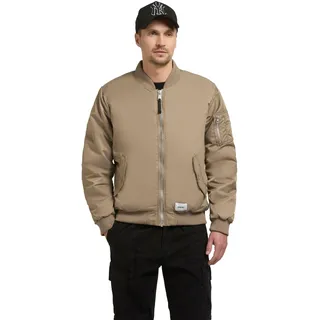 khujo Bomberjacke "Bomberjacke Adon" ohne Kapuze Leichte Winterjacke in Shiny-Optik, bomber beige