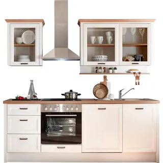 kochstation Küchenzeile Jasmin 230 cm weiß