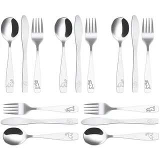 Set 5 Kinderbesteck Ab 1 Jahr aus Edelstahl Besteck Kinder Bringen sie 5 x Gabeln 5 x Löffel 5 x Messer mit Kinderbesteck mit Gravur Jungen Mädchen