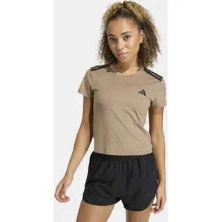 T-Shirt ADIDAS PERFORMANCE "HYG TEE", Damen, Gr. XXL, chalky braun, Obermaterial: 88% Polyester, 12% Elasthan, Rundhals, Shirts T-Shirt