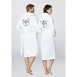 Bademantel CHIEMSEE Gr. XS, hellweiß, XS (40/42), 100% Baumwolle, Hausmäntel, Bademantel