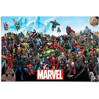 Poster REINDERS "Marvel Universe", bunt (farbe bild(er): mehrfarbig), B:91,5cm H:61cm, Papier, Bilder, Poster