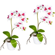Bild Kunstpflanze »Orchidee Phalaenopsis«, im Keramiktopf, rosa