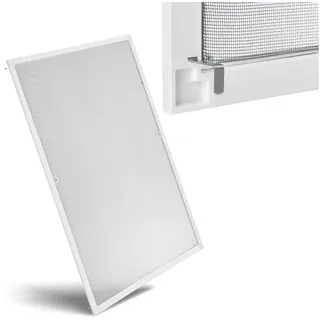 Juskys Fliegenschutzgitter mit Aluminiumrahmen 80 x 100 cm weiß