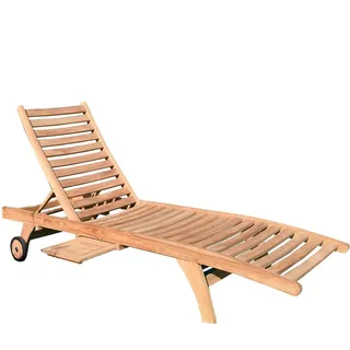Teak Gartenliege Görz Ohne - Braun
