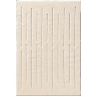 benuta Teppich Elvy Cream 200x300 cm , Kunststoff , Rechteckig , 200x300 cm , pflegeleicht , Teppiche und Böden, Teppiche