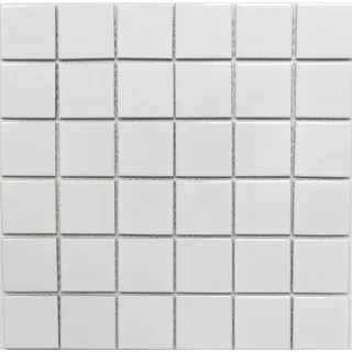 Keramikmosaik uni weiß glänzend Fliesenspiegel Küche 16B-0101 10 Mosaikmatten