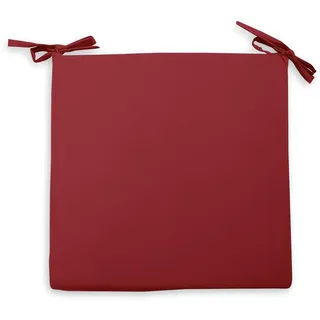 Soleil d'ocre, Stuhlkissen Alix, Polyester, Rot, 40x40x3 cm