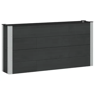 vidaXL Hochbeet Schwarz 150 x 30 x 72 cm WPC und Aluminium - Schwarz