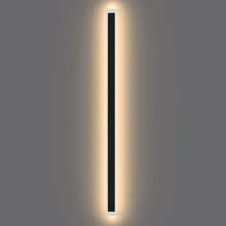 Klighten LED Lange Wandleuchte 3000K—Schwarz Aussen Innen, IP65 Wasserdicht Außenwandleuchte Modern 150cm—45W*1 Wandlampe, Warmweiß Eisen Außenlampe Außenleuchte Wand für Gärten Villa.
