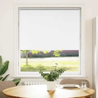 vidaXL Verdunkelungsrollo Weiß 110x130cm Stoffbreite 105,7cm Polyester - Weiß