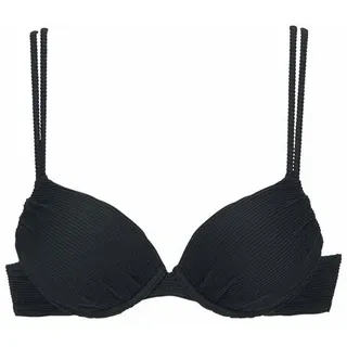 SUNSEEKER Push-Up-Bikini-Top »Fancy« aus eleganter Strukturware, schwarz