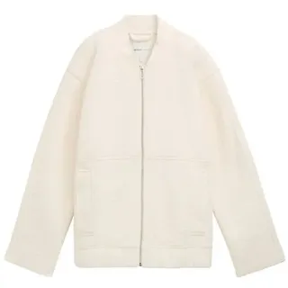Tom Tailor Denim Damen Loose Fit Bomber Blazer- Jacke,35880 - Light Creme beige Boucle, L