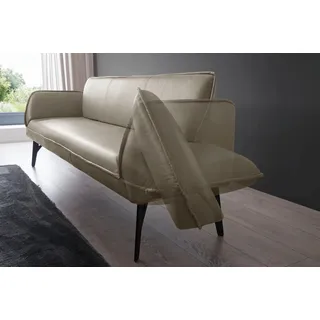 K+W Komfort & Wohnen Polsterbank K+W KOMFORT & WOHNEN "Drive", grün (kaktus 21), B:238cm H:91cm T:66cm, Cloud: Nappaleder pigmentiert, Glattleder, 0, 9/1, 1mm, elegantes Leder mit Wolkung und weichen Griff; 775: Flachgewebe, 100% Polyester, Sitzbänke, Polsterbank, mit 