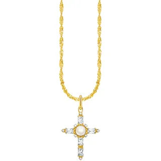 Thomas Sabo Kette mit Anhänger Cross Romance Gold/Silber