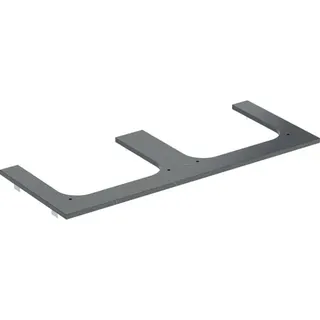 Geberit ONE Waschtischplatte, Ausschnitt 2-fach, für Aufsatzwaschtisch, Steinzeug, 120x2x47cm, 505.165.00.2, Farbe: Marmoroptik schwarz/matt