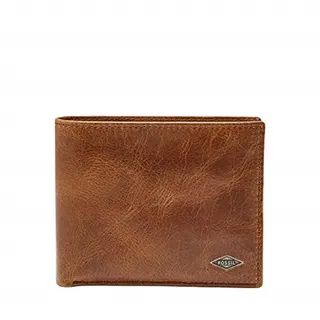 Fossil Herren Bifold Passcase Wallet Geldbörse, Braun, Einheitsgröße