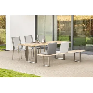 Niehoff Set Solid, Scalea, Nette - Das Set besteht aus: 1 x Baumtisch und Baumbank Solid, 3 x Stapelsessel Scale...
