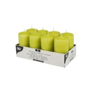 Stumpenkerzen 5 x 10 cm 8 St. kiwi