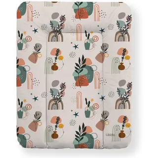 Kikido Wickelauflage für Babys, 50 x 70 cm, Natur, wasserdicht, weich und tragbar, Wickelauflage für Kommoden, Tische und Reisen, Universalgröße 70 x 50 cm