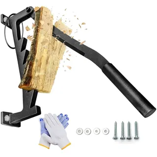 DanDiBo Ambiente DanDiBo Holzspalter Manuell Wand 96646 Holz Spalten Anzündholz Spalter Wandmontage Brennholzspalter Spalthilfe Stabil Robust - Schwarz