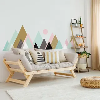 Wandsticker – Dekoration für Schlafzimmer, Wohnzimmer, riesige skandinavische Berge, Ardenna – 120 x 180 cm