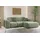 Eckcouch L form Wohnzimmer Couch SIENA stoff Poso Hellgrün Ottomane Rechts Olive