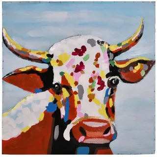 Metallbild , Multicolor , Metall , rechteckig , 80x80x6 cm , 3D-Effekt, einfache und schnelle Anbringung , Bilder & Rahmen, Bilder, Holz & Metallbilder