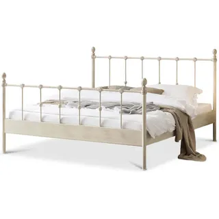 Metallbett Francesca – 140x200 cm / schwarz-silber-gewischt - Schwarz, Silber